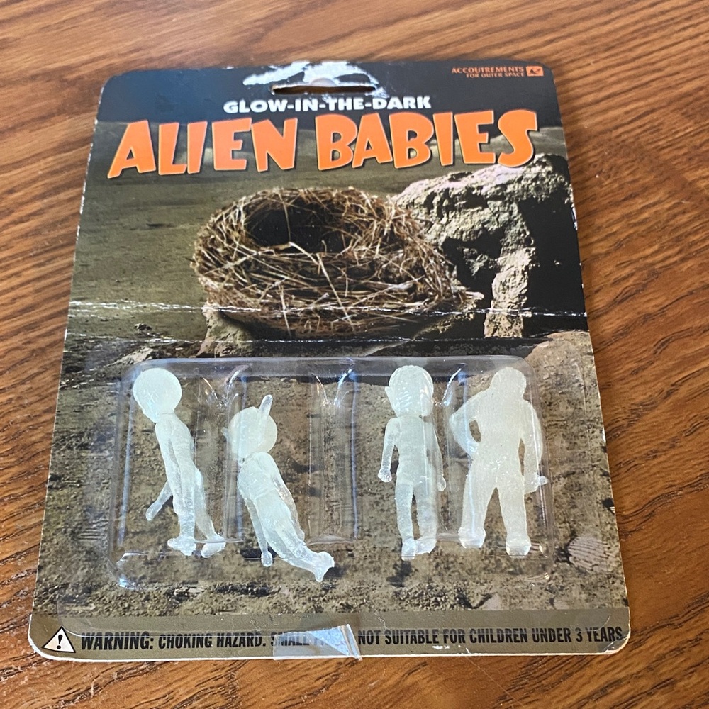 Glow-In-The-Dark Alien Babies Vtg Toy NOS